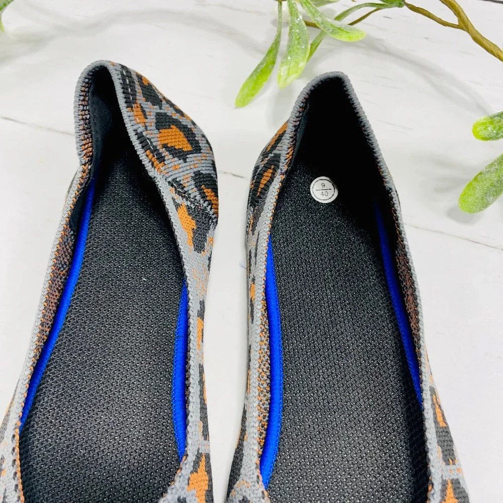 NEW Evglow Ballet Style Gray Leopard Print Flats- Size 9 - Picture 8 of 9